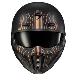 Scorpion Covert X Tribe Helmet -HJC Store ScorpionExo Covert X Tribe MatteCopper Low Front 67616.1663717233