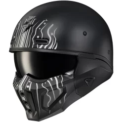 Scorpion Covert X Tribe Helmet -HJC Store ScorpionExo Covert X Tribe MatteWhite34SideLeft 86025.1663717255
