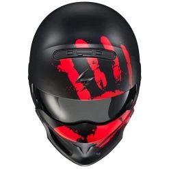 Scorpion Covert Uruk Helmet -HJC Store ScorpionExo Covert Uruk Helmet MatteRed TopFront c 09762.1663726695