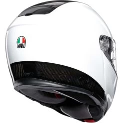AGV Sportmodular Carbon/White Helmet -HJC Store agv sportmodular helmet white back 99854.1567547332
