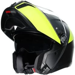 AGV Tourmodular Balance Helmet -HJC Store agv tourmodular balance helmet yellow fluo gray front left 07841.1679838511