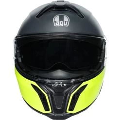 AGV Tourmodular Balance Helmet -HJC Store agv tourmodular balance helmet yellow fluo gray front 25402.1679838486