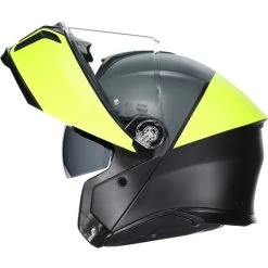 AGV Tourmodular Balance Helmet -HJC Store agv tourmodular balance helmet yellow fluo gray left shield up 40892.1679838525