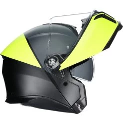 AGV Tourmodular Balance Helmet -HJC Store agv tourmodular balance helmet yellow fluo gray right shield up 03002.1679838530