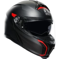 AGV Tourmodular Frequency Helmet -HJC Store agv tourmodular frequency helmet gunmetal red front right 17054.1679960078