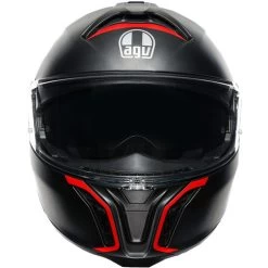 AGV Tourmodular Frequency Helmet -HJC Store agv tourmodular frequency helmet gunmetal red front 33011.1679720324