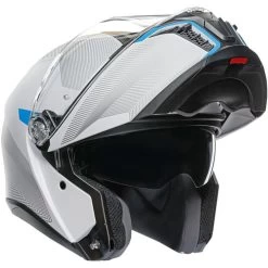 AGV Tourmodular Frequency Helmet -HJC Store agv tourmodular frequency helmet light gray blue front right 46627.1679720162