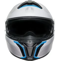 AGV Tourmodular Frequency Helmet -HJC Store agv tourmodular frequency helmet light gray blue front 62386.1679720126