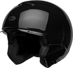 Bell Broozer Helmet Solid -HJC Store bell broozer helmet gloss black no chinbar front left 54112.1578729870