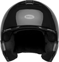 Bell Broozer Helmet Solid -HJC Store bell broozer helmet gloss black no chinbar front 94591.1578729884