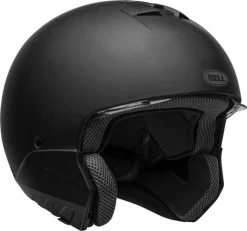 Bell Broozer Helmet Solid -HJC Store bell broozer helmet matte black no chinbar front right 96398.1578729923