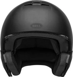 Bell Broozer Helmet Solid -HJC Store bell broozer helmet matte black no chinbar front 46264.1578729928