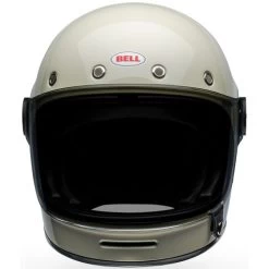 Bell Bullitt Speedway Helmet -HJC Store bell bullitt speedway helmet gloss vintage white blue front 39995.1696991984