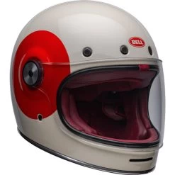 Bell Bullitt TT Helmet -HJC Store bell bullitt tt helmet vintage white oxblood front right 70410.1671086694