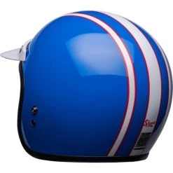 Bell Custom 500 Six Day McQueen Helmet -HJC Store bell custom 500 six day mcqueen helmet gloss blue white back left 90448.1671096123