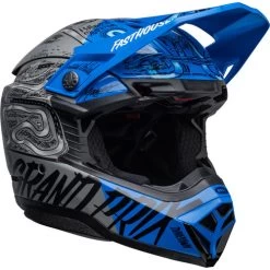Bell Moto-10 Spherical Fasthouse DITD 23 Helmet -HJC Store bell moto 10 spherical fasthouse ditd 23 helmet blue gray front right 10963.1672225040