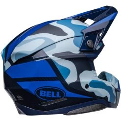 Bell Moto-10 Spherical Ferrandis Mechant Helmet -HJC Store bell moto 10 spherical ferrandis mechant helmet dark blue light blue back right 57144.1672229876