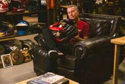 Bell Moto-10 Spherical Fasthouse DITD 24 Helmet -HJC Store bell moto 10 spherical le fasthouse ditd 24 helmet gloss red gold back on rider 59385.1698963560