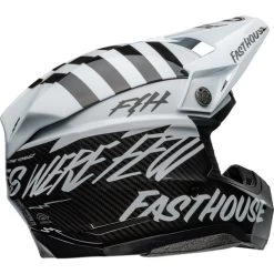 Bell Moto-10 Spherical Fasthouse Mod Squad Helmet -HJC Store bell moto 10 spherical le fasthouse mod squad helmet gloss white black back right 33539.1696774483
