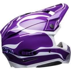 Bell Moto-10 Spherical Slayco Helmet 17 Bell Moto-10 Spherical Slayco Helmet -HJC Store bell moto 10 spherical slayco helmet gloss purple white back right 44146.1672306188