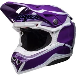 Bell Moto-10 Spherical Slayco Helmet 13 Bell Moto-10 Spherical Slayco Helmet -HJC Store bell moto 10 spherical slayco helmet gloss purple white front left 14758.1672306157