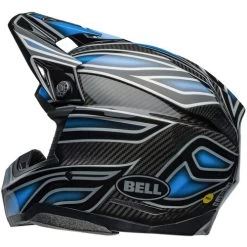 Bell Moto-10 Spherical Webb Marmont Helmet -HJC Store bell moto 10 spherical webb marmont helmet gloss north carolina blue back left 55230.1696764402