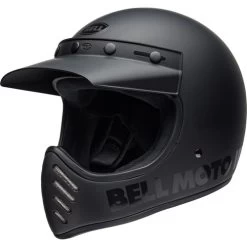 Bell Moto 3 Classic Helmet -HJC Store bell moto 3 classic helmet blackout front left 86730.1671250249