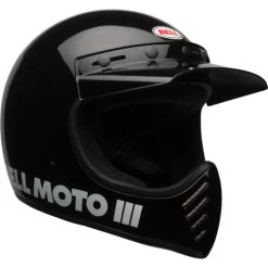 Bell Moto 3 Classic Helmet -HJC Store bell moto 3 classic helmet gloss black front right 09958.1671100378