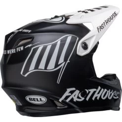 Bell Moto-9 Youth MIPS Fasthouse Flying Colors Helmet -HJC Store bell moto 9 youth mips fasthouse flying colors helmet matte black white back right 35560.1672222527