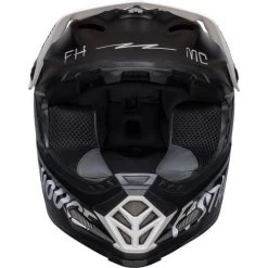 Bell Moto-9 Youth MIPS Fasthouse Flying Colors Helmet -HJC Store bell moto 9 youth mips fasthouse flying colors helmet matte black white front 04997.1672222516