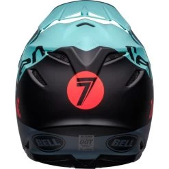 Bell Moto-9S Flex Seven Vanguard Helmet -HJC Store bell moto 9s flex seven vanguard helmet matte aqua black back 05634.1672406688