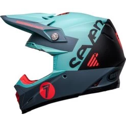 Bell Moto-9S Flex Seven Vanguard Helmet -HJC Store bell moto 9s flex seven vanguard helmet matte aqua black left 75670.1672406656