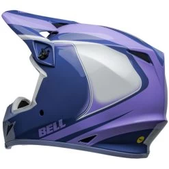 Bell MX-9 MIPS Dart Helmet -HJC Store bell mx 9 mips dart helmet gloss purple white back left 06310.1696921996