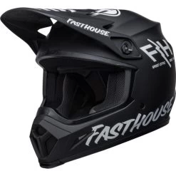 Bell MX-9 MIPS Fasthouse Prospect Helmet -HJC Store bell mx 9 mips fasthouse prospect helmet matte black white front left 61933.1672410565