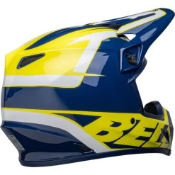 Bell MX-9 MIPS Spark Helmet -HJC Store bell mx 9 mips spark helmet gloss blue yellow back right 67697.1672411130