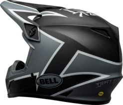 Bell MX-9 MIPS Twitch Helmet -HJC Store bell mx 9 mips twitch helmet matte black gray white back left 35403.1612682515