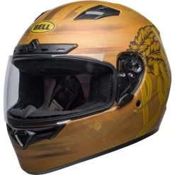 Bell Qualifier DLX MIPS Hart Luck Live Helmet -HJC Store bell qualifier dlx mips hart luck live helmet matte gold front left 42437.1671080596