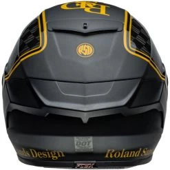 Bell Race Star DLX Flex RSD Player Helmet -HJC Store bell race star dlx flex rsd player helmet matte gloss black gold back 10946.1696931417