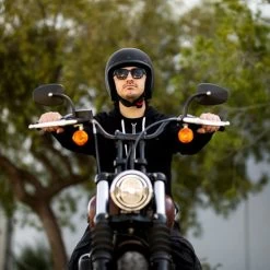 Biltwell Bonanza Factory Helmet -HJC Store biltwell bonanza helmet flat black factory worn front 53183.1695311675