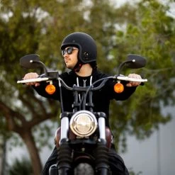 Biltwell Bonanza Factory Helmet -HJC Store biltwell bonanza helmet flat black factory worn side 88986.1695311671