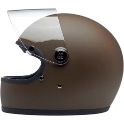 Biltwell Gringo S ECE Helmet Solids -HJC Store biltwell gringo s ece 22 05 helmet flat chocolate left shield up 45123.1695522684