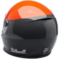 Biltwell Lane Splitter Podium Helmet -HJC Store biltwell lane splitter helmet podium gloss orange grey black back 92877.1695309442