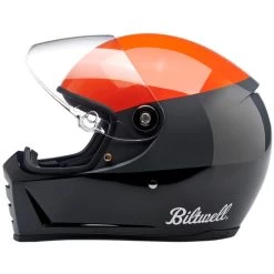 Biltwell Lane Splitter Podium Helmet -HJC Store biltwell lane splitter helmet podium gloss orange grey black left 77366.1695309438
