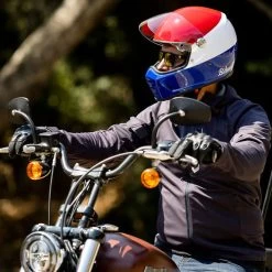 Biltwell Lane Splitter Podium Helmet -HJC Store biltwell lane splitter helmet podium gloss red white blue worn 21832.1695309490