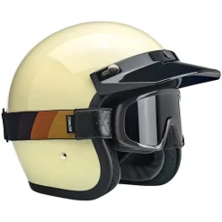 Biltwell Overland 2.0 Goggles -HJC Store biltwell overland 2 goggle tri stripe gold rust brown on bonanza helmet 97450.1548318338