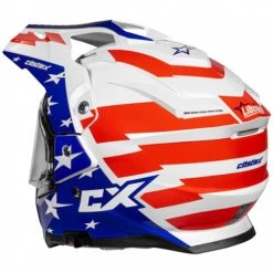 HJC Store -HJC Store castle x cx200 liberty helmet dual shield blue white red back 17806.1667856324