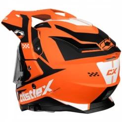 Castle X CX200 Wrath Helmet - Electric Shield -HJC Store castle x cx200 wrath helmet dual shield black orange white back 52135.1667450762