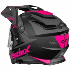 Castle X CX200 Wrath Helmet - Electric Shield -HJC Store castle x cx200 wrath helmet dual shield black pink grey back 68038.1667450719