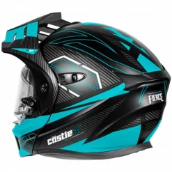 Castle X CX950 V2 Fierce Helmet - Dual Shield -HJC Store castle x cx950 v2 fierce helmet dual shield black turquiose back 95182.1667636262