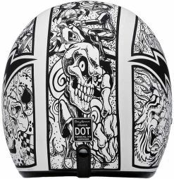 Daytona Cruiser 3/4 Open Face Helmet Graffiti -HJC Store daytona cruiser graffiti helmet back 52265.1517462768